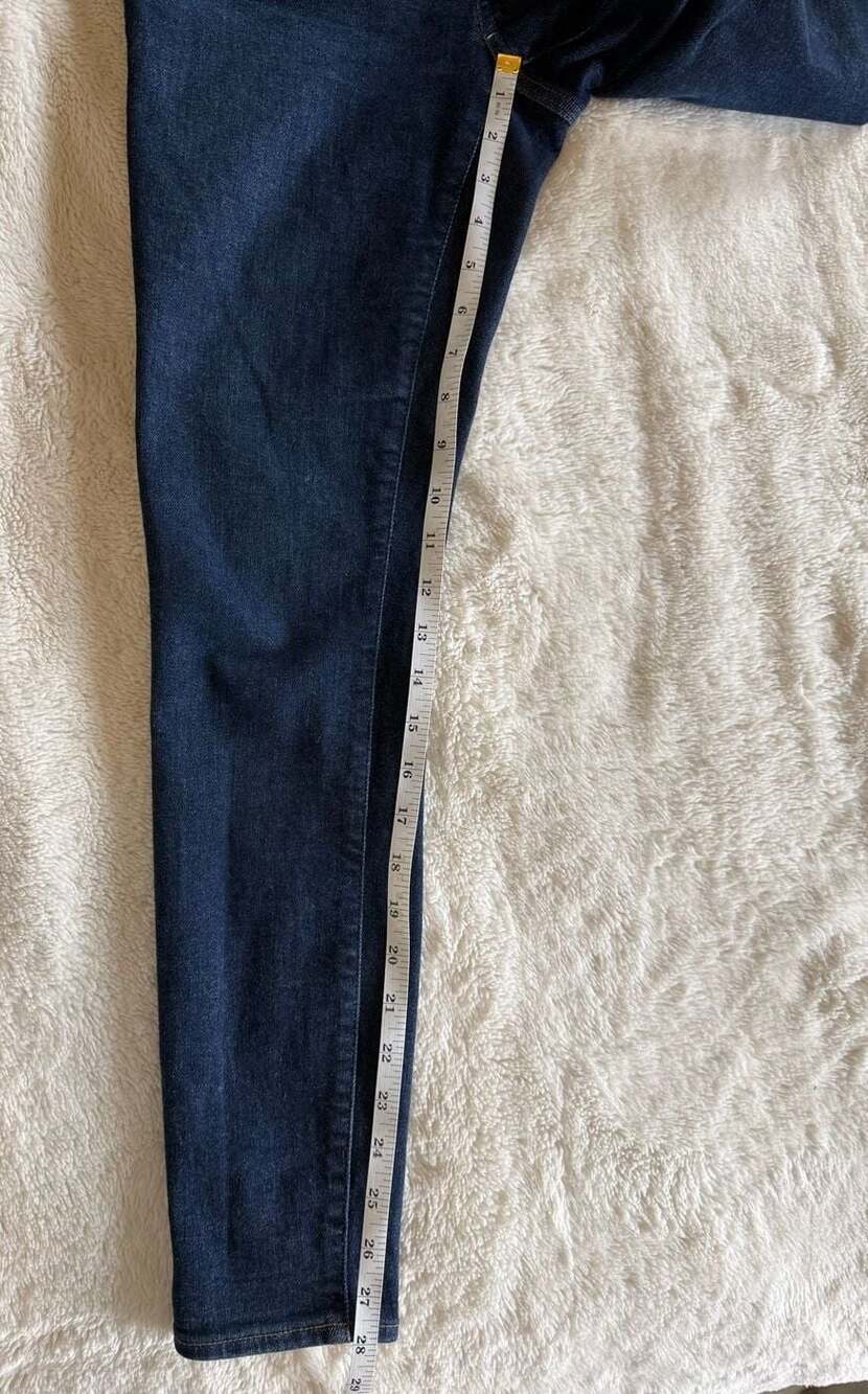 Madewell 9" Mid-Rise Skinny Jeans in Dark Wash Size 28 - Picture 7 of 7